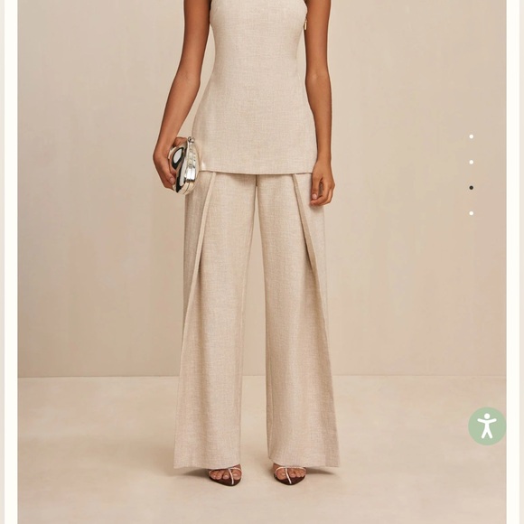 Elegant Cult Gaia Pompori Cream Pant size 6 also selling the matching Rhett top - Picture 1 of 1